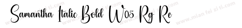 Samantha Italic Bold W05 Rg Regular字体转换